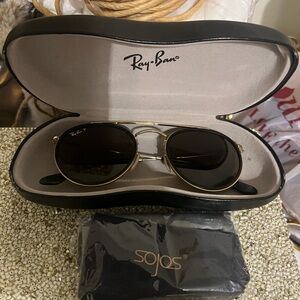 Ray-Ban Sunglasses RB 3647-N 001 Polished Gold Brown Glass w/case